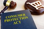 Consumer protection act and gavel on a table.